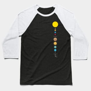 Minimalist Solar System Baseball T-Shirt